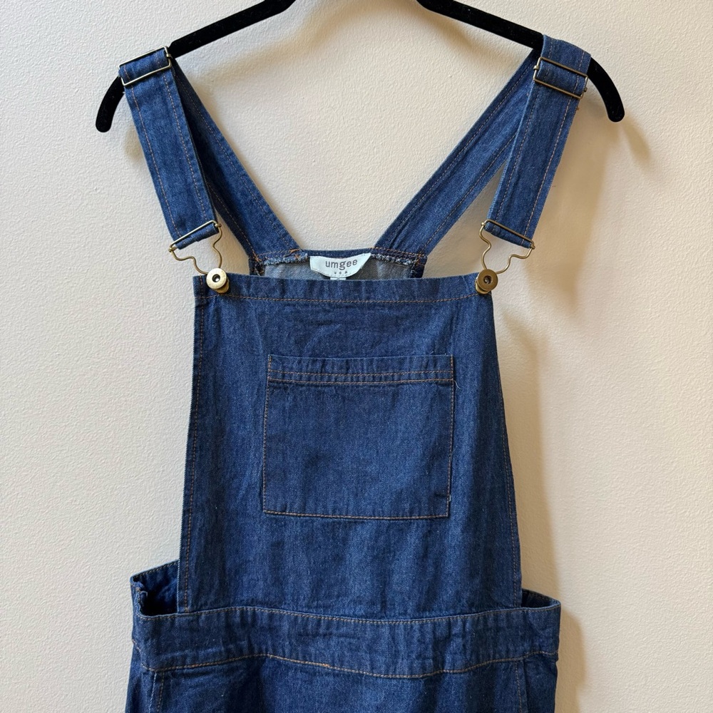 NWT Umgee Blue Overall Dress Small - Picture 6 of 13